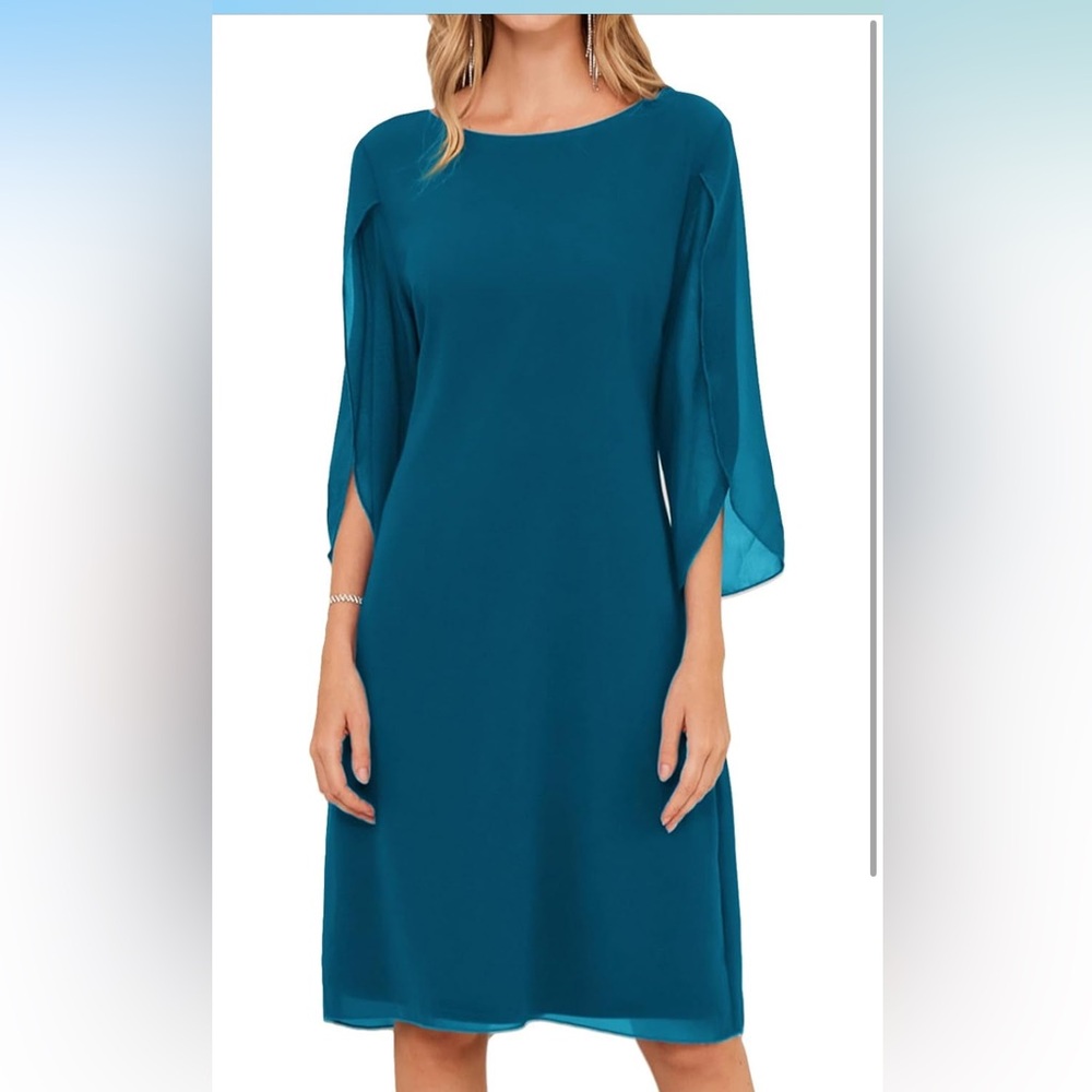 GRACE KARIN Womens Chiffon Dress Flutter Sleeve Cocktail Dress Size 20